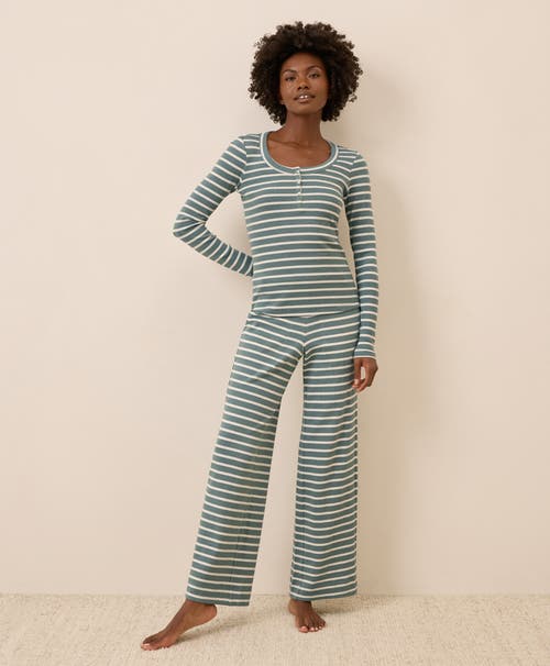 Pact Dream Rib Wide Leg Lounge Pant In Multi
