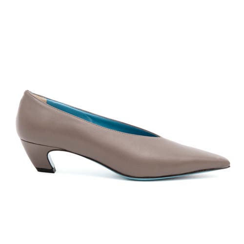 Valentina Rangoni Elegant Vespero Oat Parm Leather Pumps For Women In Gray