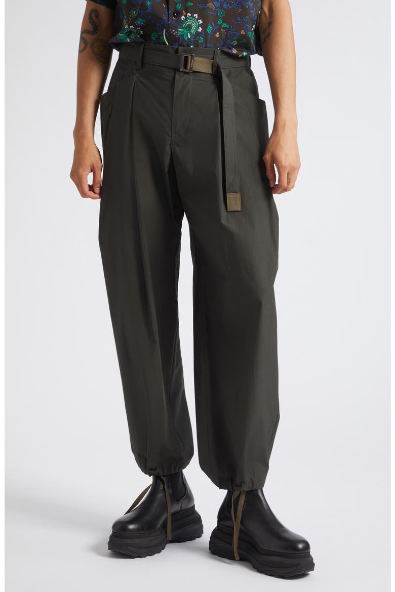 Cotton Typewriter Pants, Main, color, DARK KHAKI