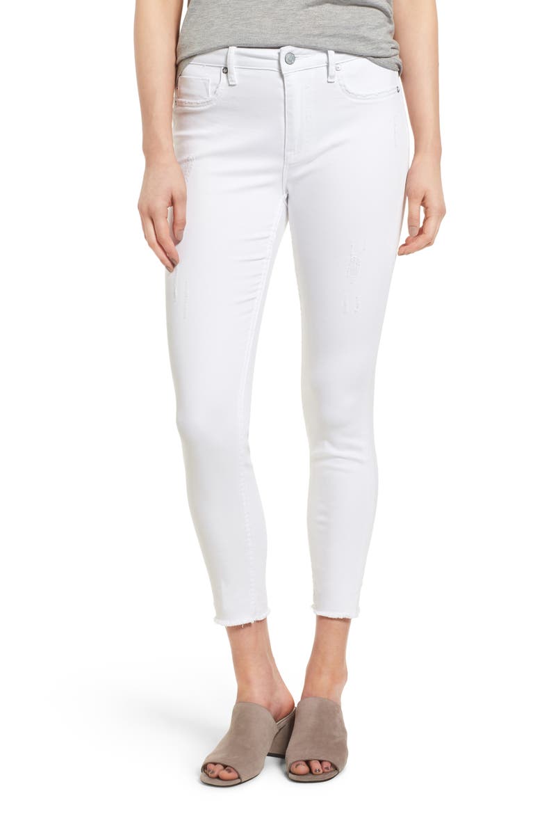 Chelsea High Waist Crop Skinny Jeans, Main, color, WHITE