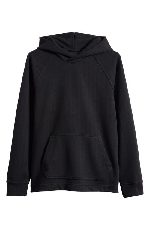 Zella Edge Chevron Jacquard Hoodie in Black 