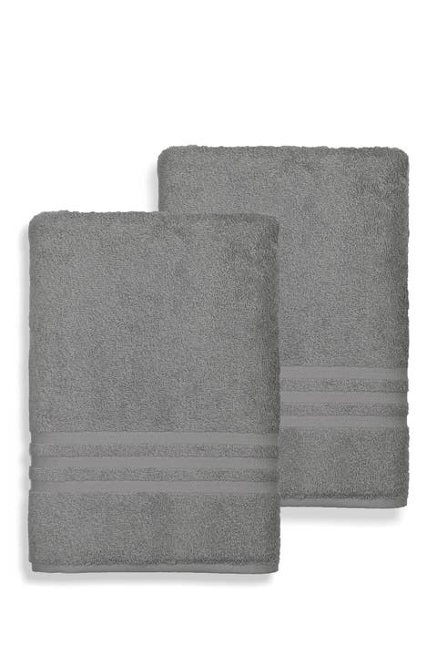 Denzi Bath Sheet - Set of 2 - Dark Grey