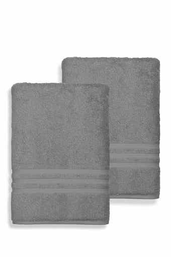 Linum Home Textiles Denzi Bath Sheet - Set of 2 - Dark Grey