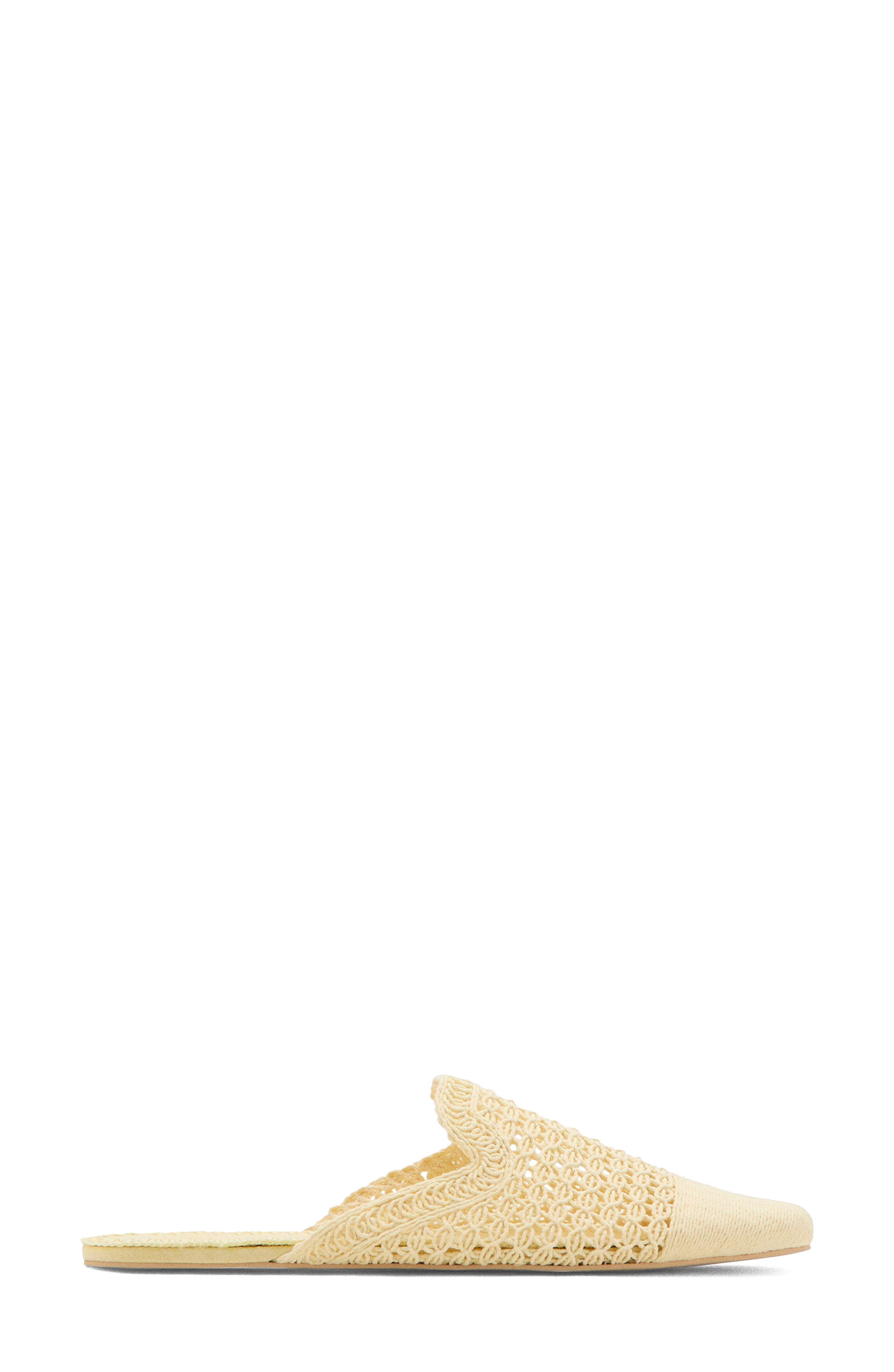 Crochet Indoor Mule Slipper, Alternate, color, PASTEL YELLOW