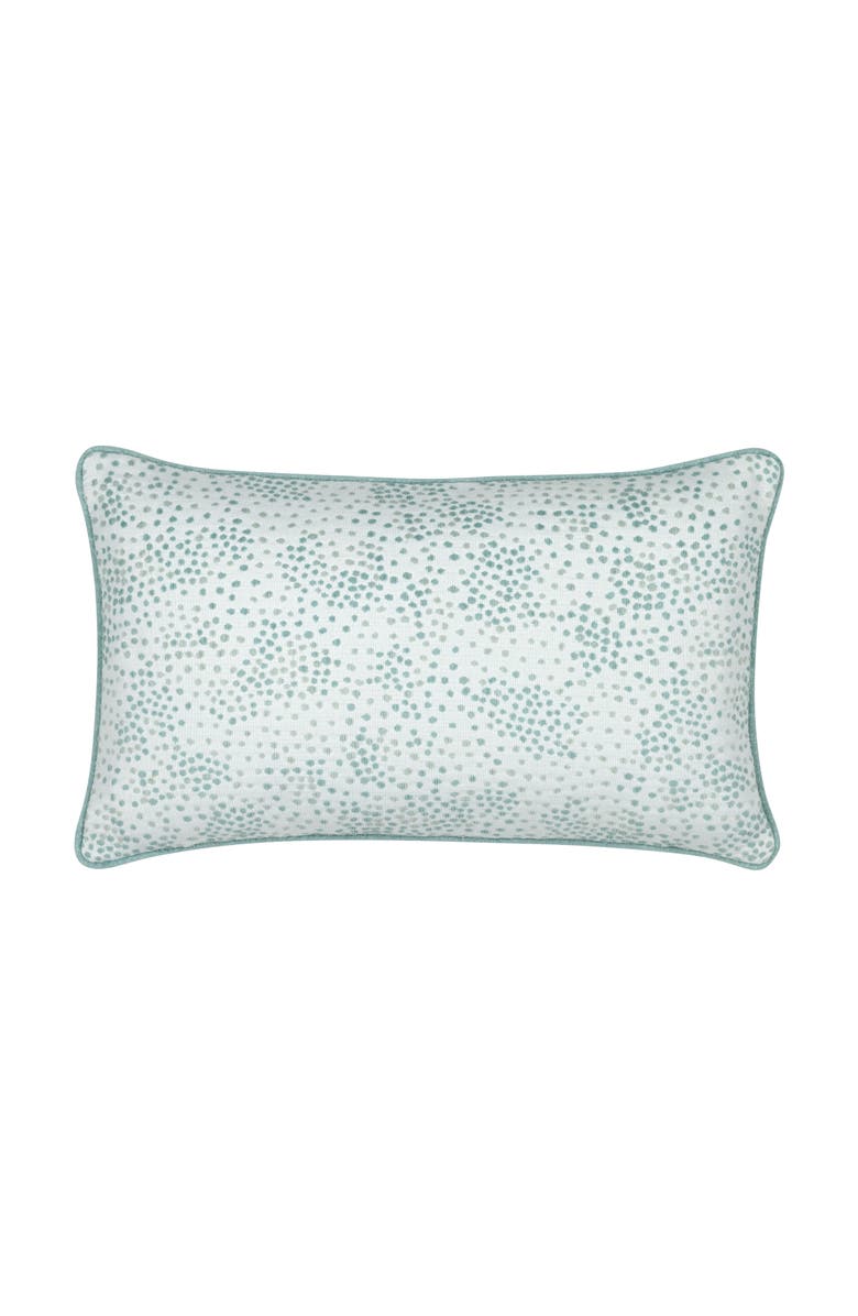 Elaine Smith Speckle Surf with Chenille Dots Indoor & Outdoor Woven Accent Pillow, Main, color, Surf
