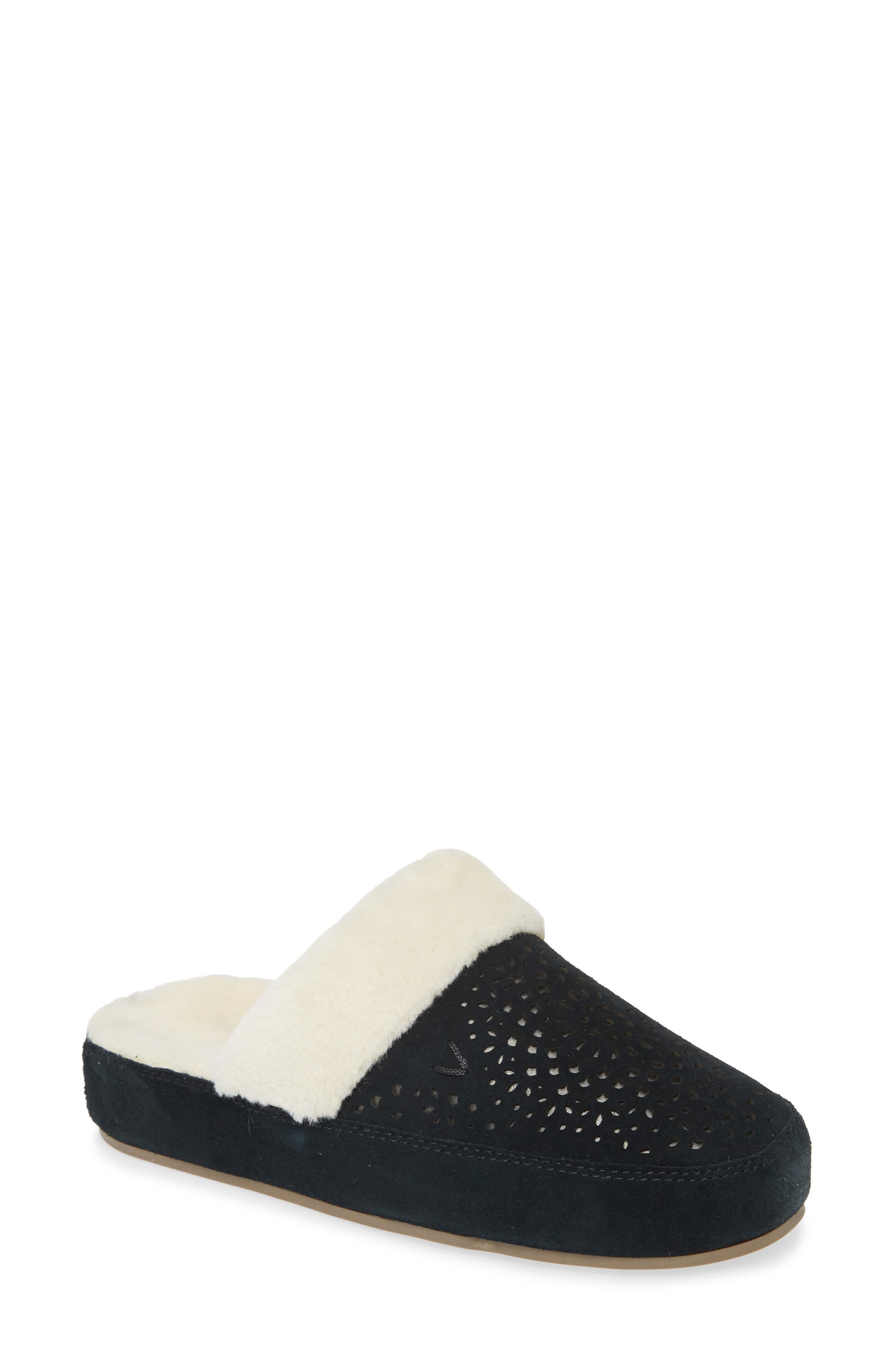 Vionic Leona Faux Fur Lined Slipper, Main, color, 