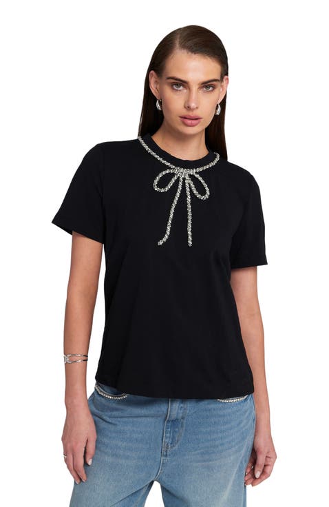 Embellished Bow Tee T-Shirt