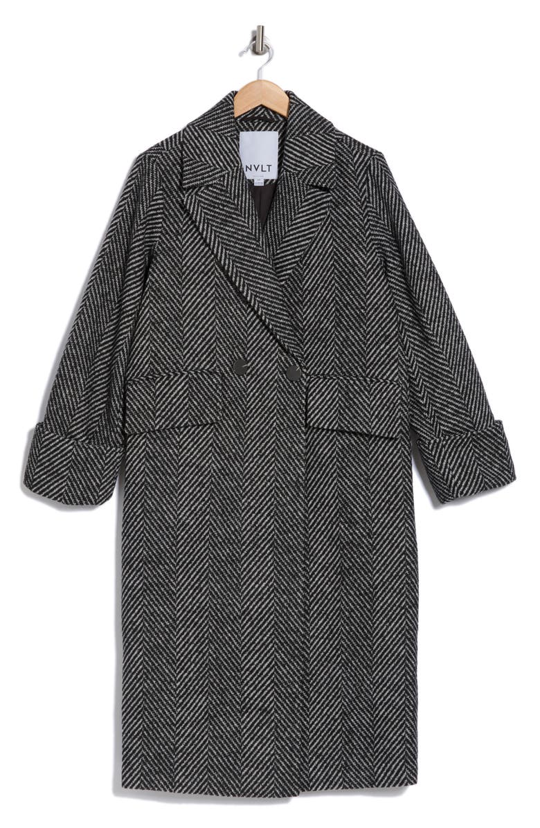 NVLT Retro Herringbone Oversize Coat, Alternate, color,