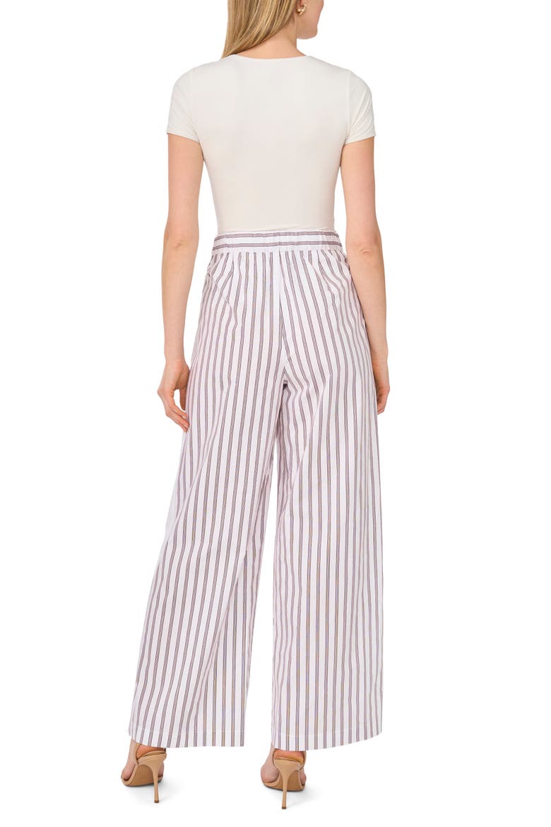 Pinstriped Wide Leg Pants, Alternate, color, CRISP MERLOT
