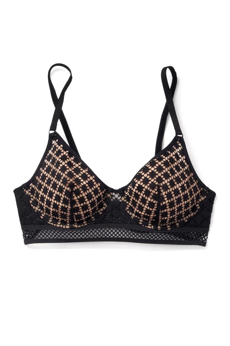 Tatum Unlined Full Coverage Bra, Alternate, color, Black