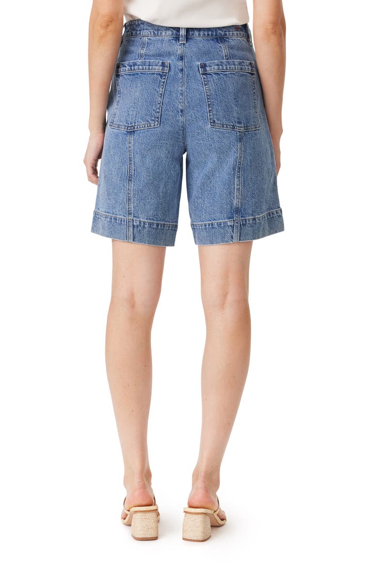 Patch Pocket Denim Girlfriend Shorts, Alternate, color, SPLASH