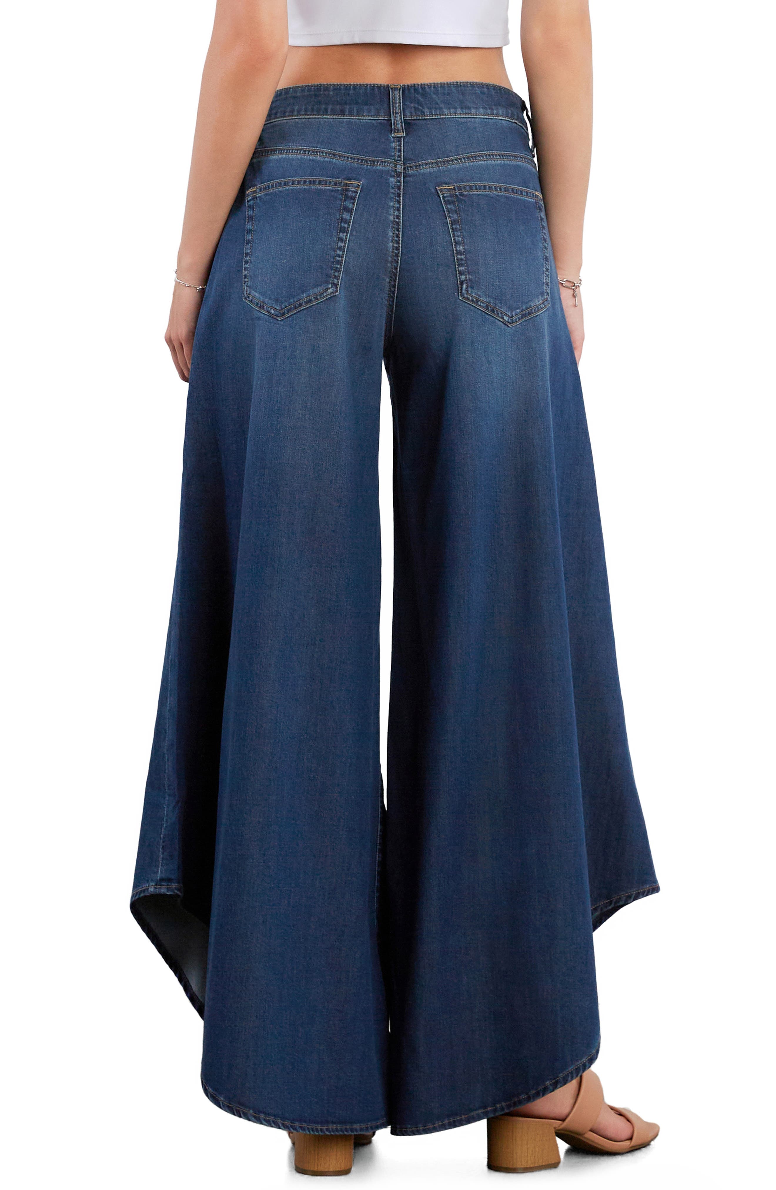 Wash Lab Denim Indigo Flow High Waist Wide Leg Jeans (Women) | Nordstrom