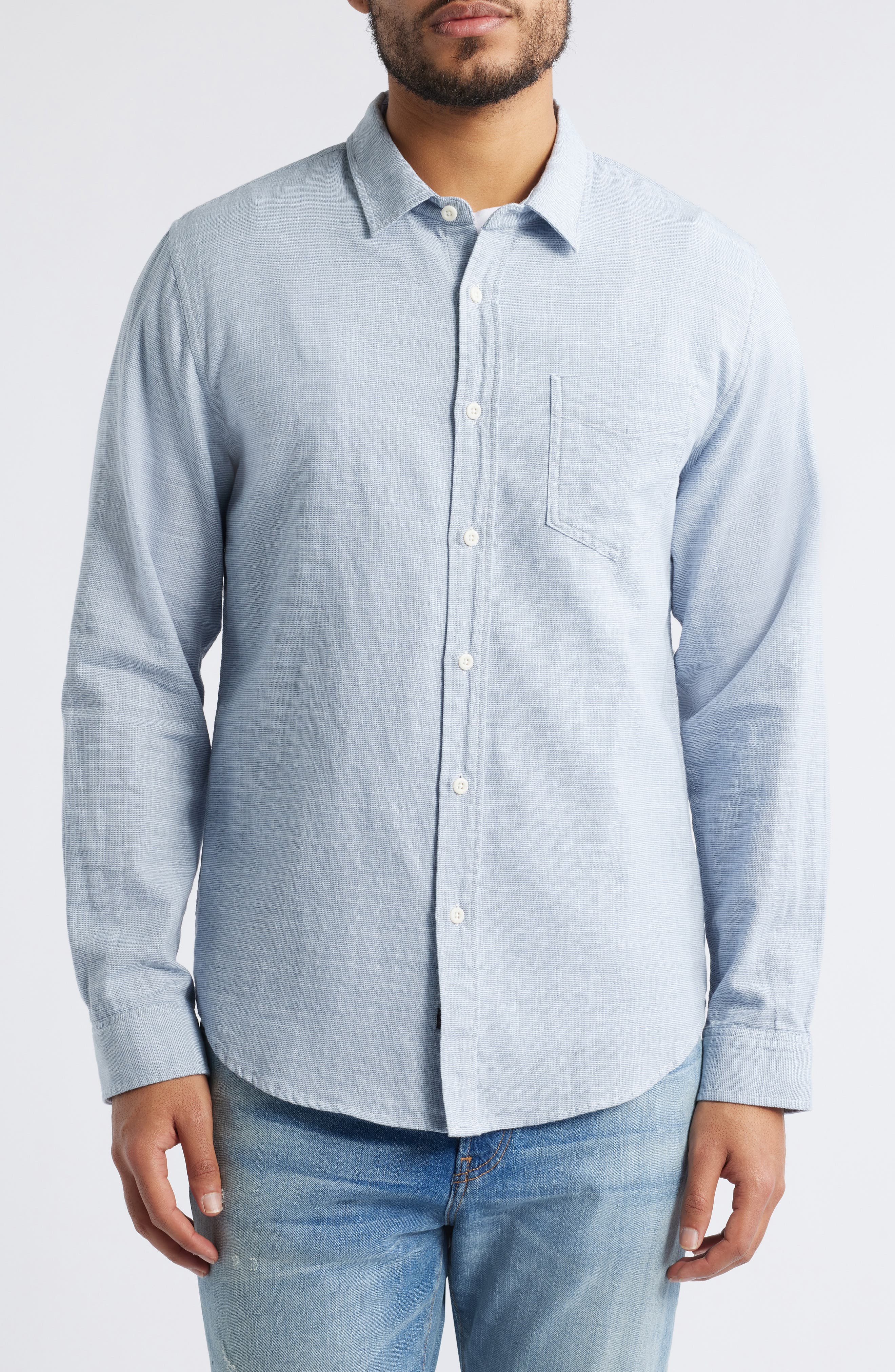 Wyatt Slub Cotton Button-Up Shirt - image 2