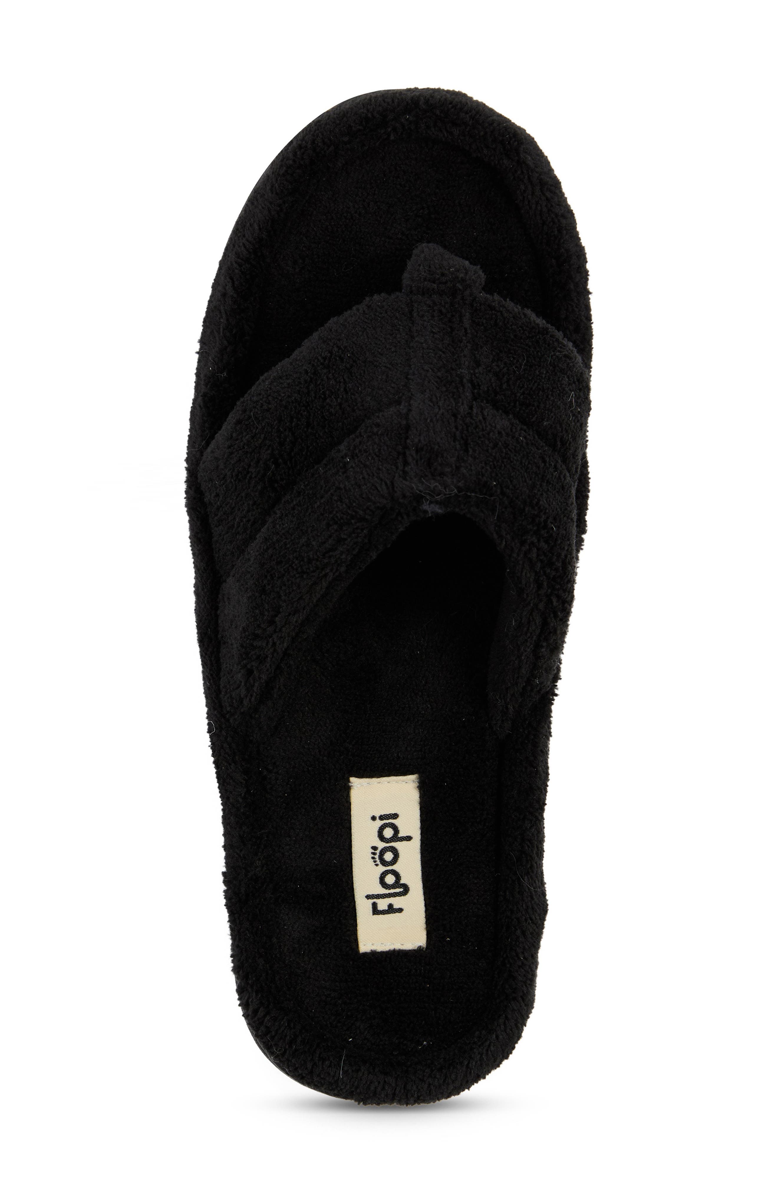 FLOOPI French Terry Flip Flop, Alternate, color, Black