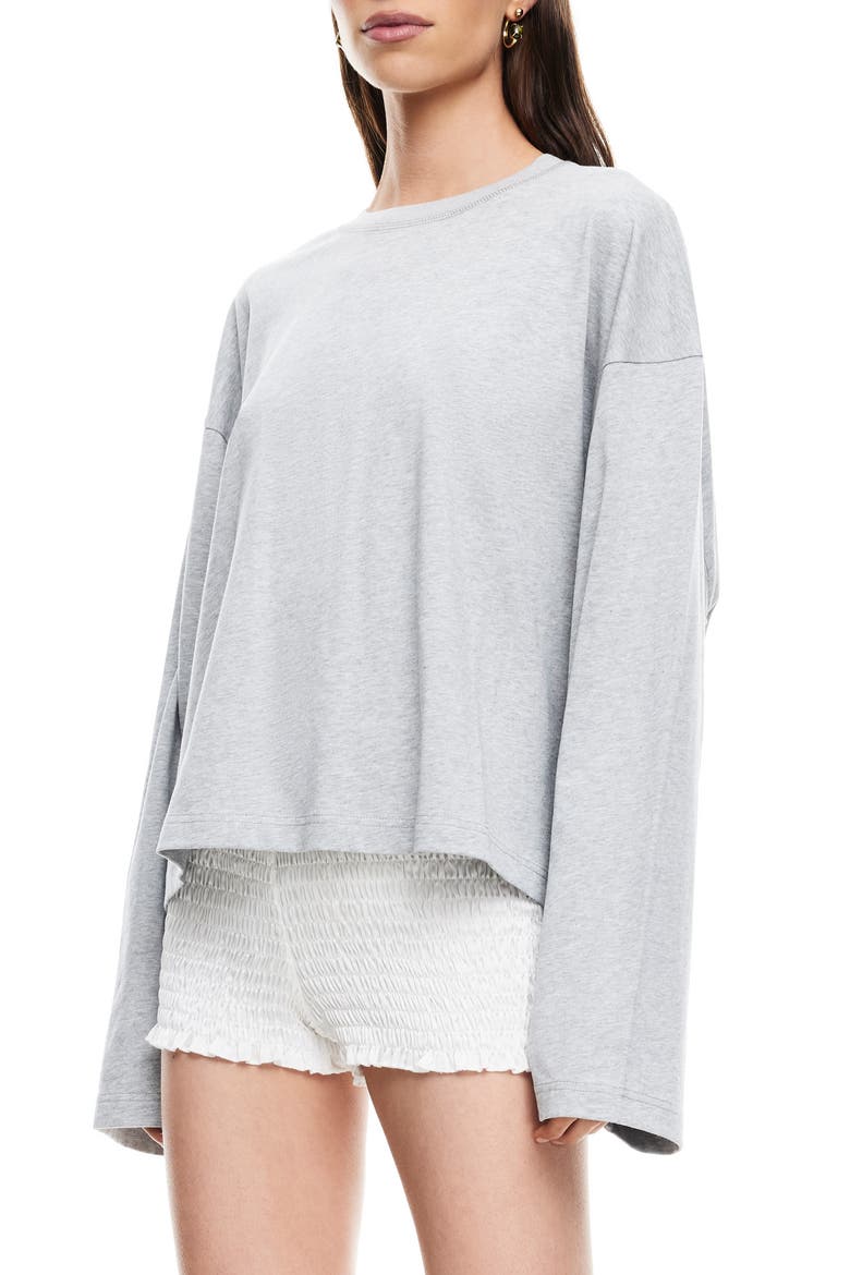 Bloom Long Sleeve Knit Shirt, Alternate, color, GREY