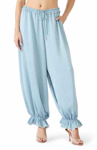 Roan Floral Jacquard Pull-On Pants