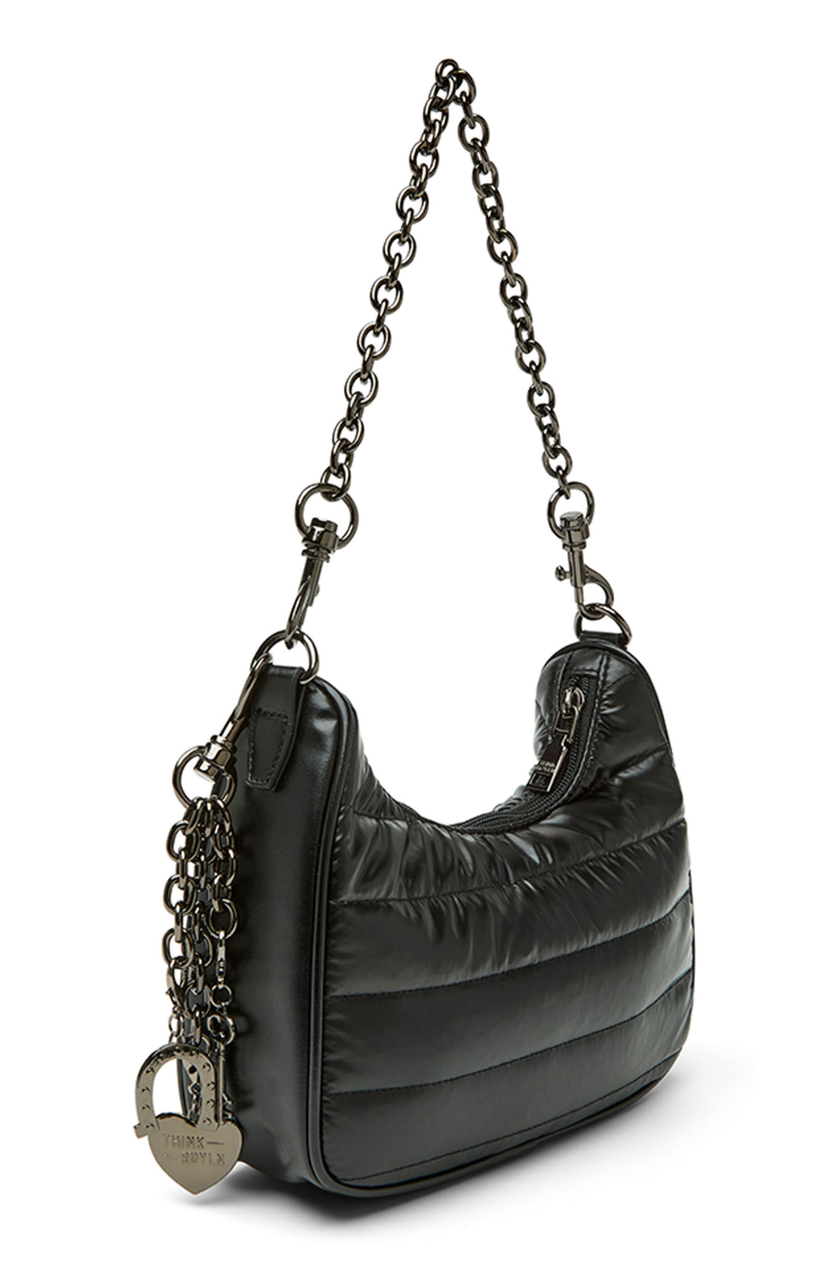 THINK ROYLN Soulmate Quilted Shoulder Bag, Alternate, color, Pearl Black