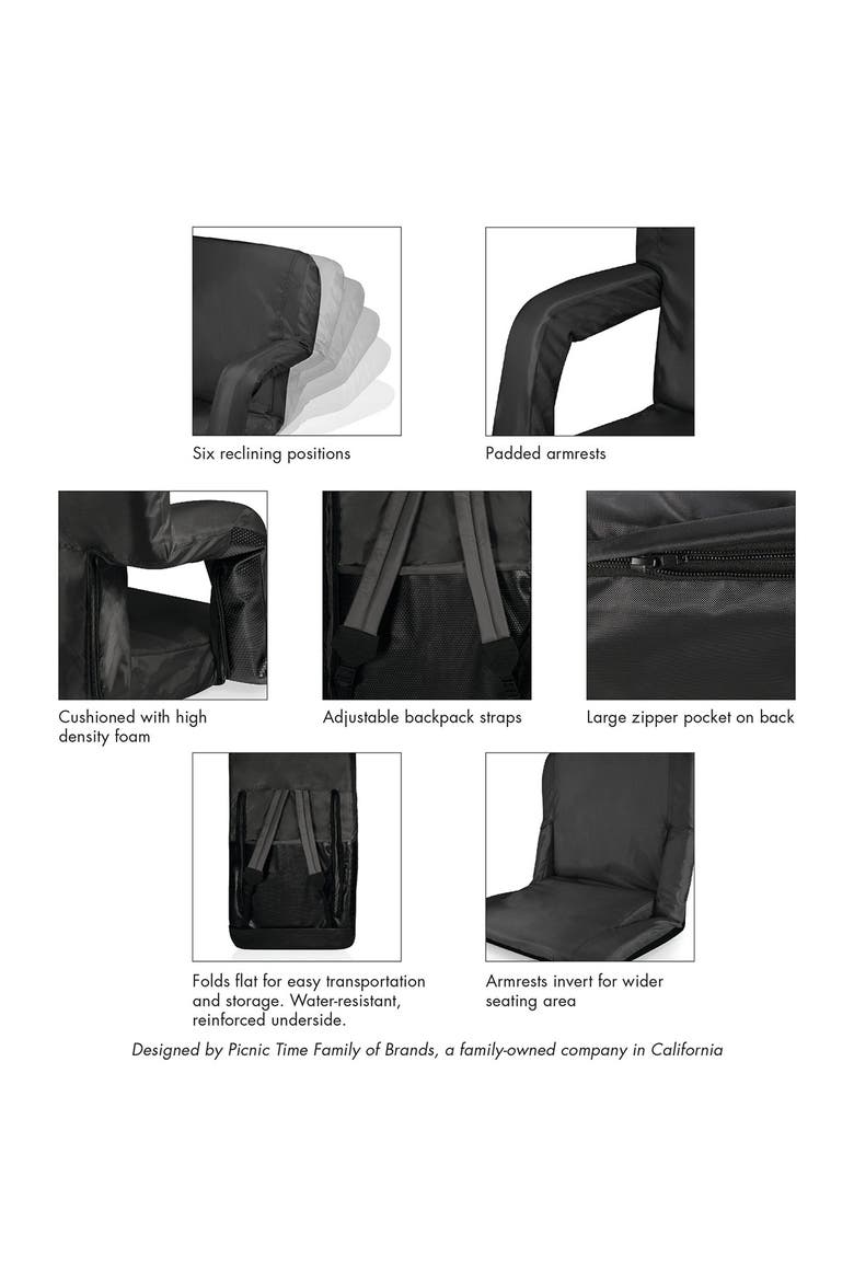 Ventura Portable Reclining Stadium Seat, Alternate, color, PURPLE