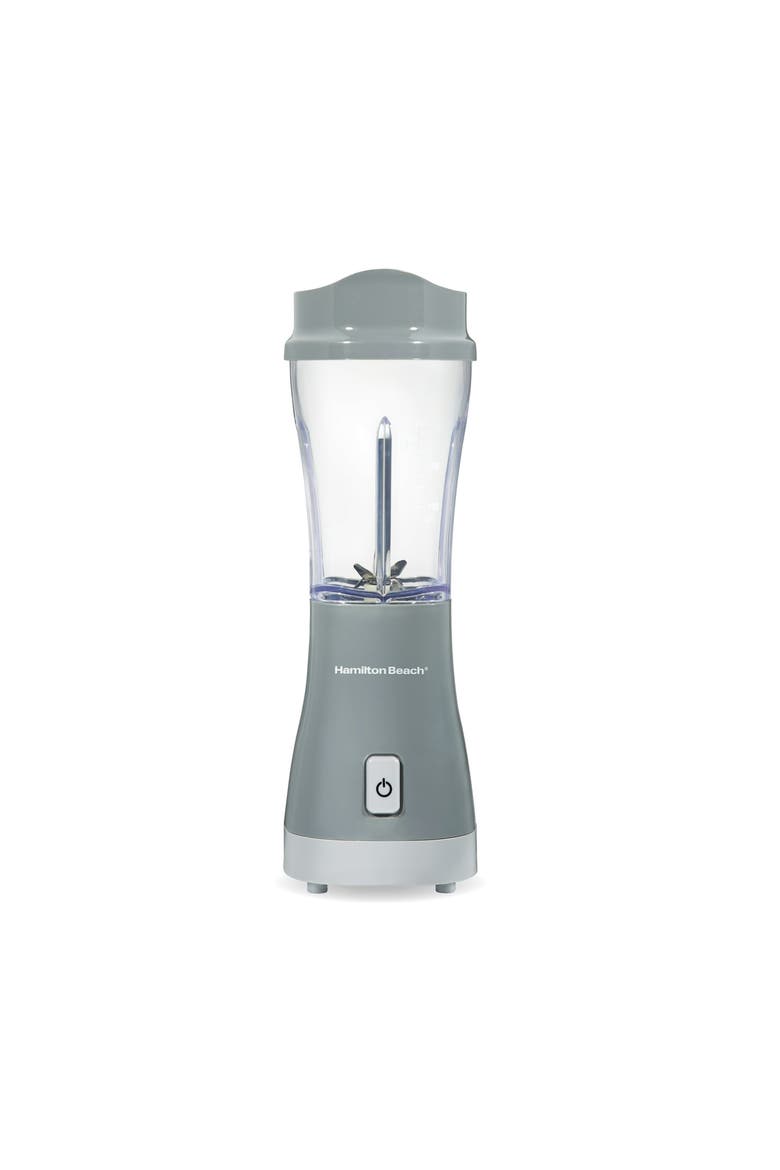 14 Oz One Touch Personal Blender With Travel Lid, Main, color, Grey