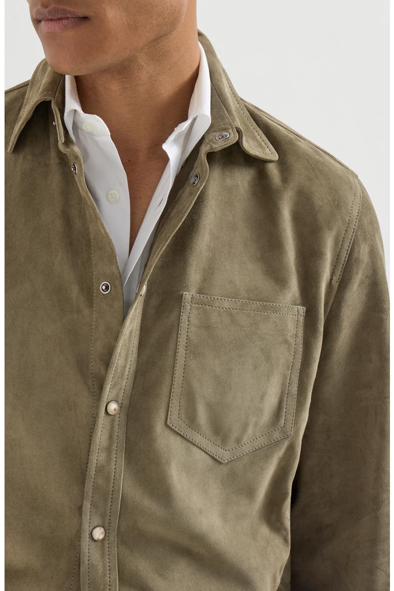 Suede overshirt, Alternate, color, Military