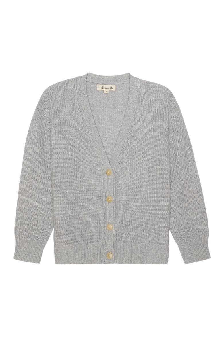 Lilah V-Neck Knit Cardigan, Main, color, Heather Grey