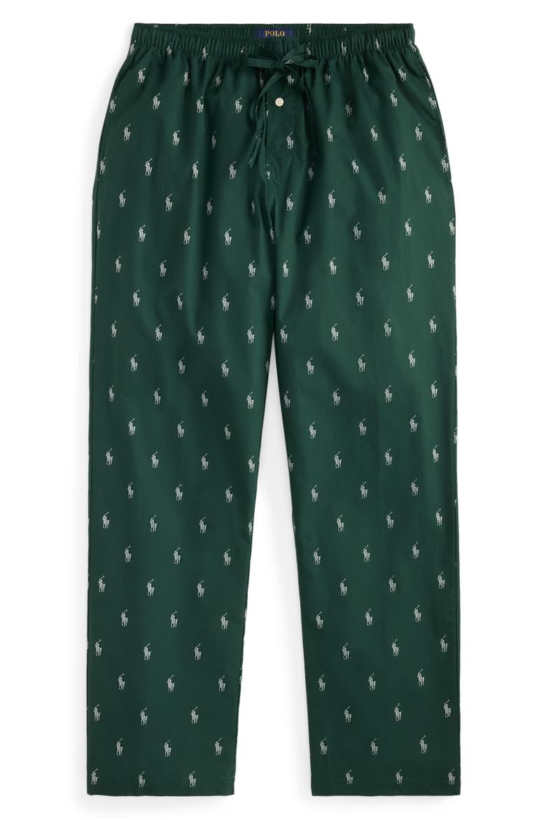 Pony Print Pajama Pants, Alternate, color, COLLEGE GREEN/ NEVIS AOPP
