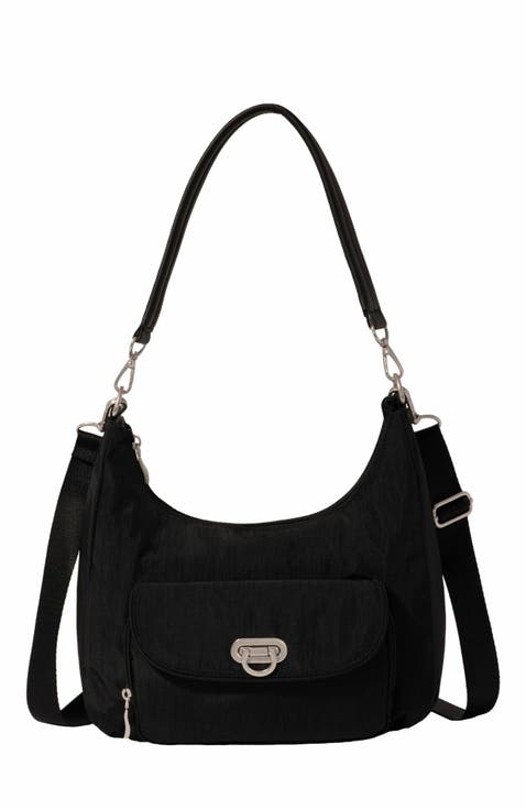 Coastal Flip Lock Half Moon Bag