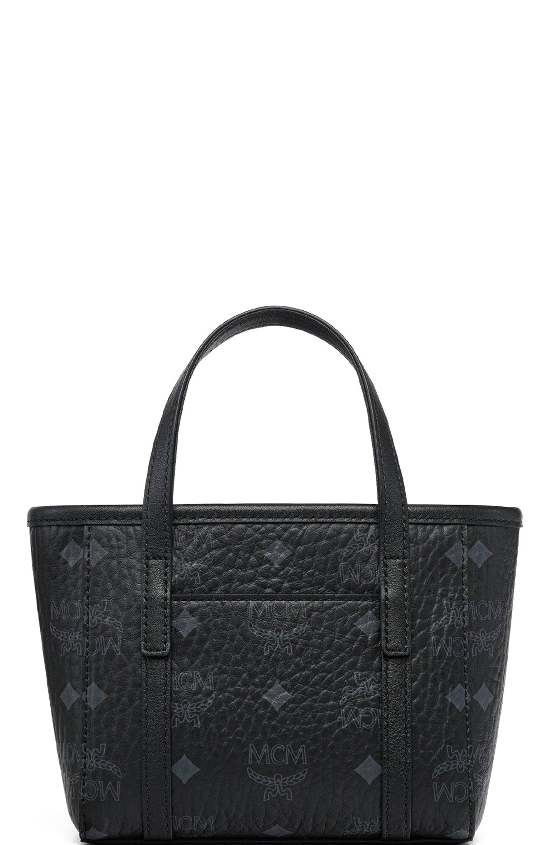 MCM X-Mini Toni Top-Zip Shopper in Visetos, Alternate, color, 