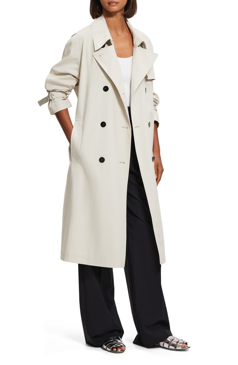 Theory Double Breasted Trench A トレンチコート Theory Sleek Double Breasted Cotton Blend Trench Coat | Nordstrom