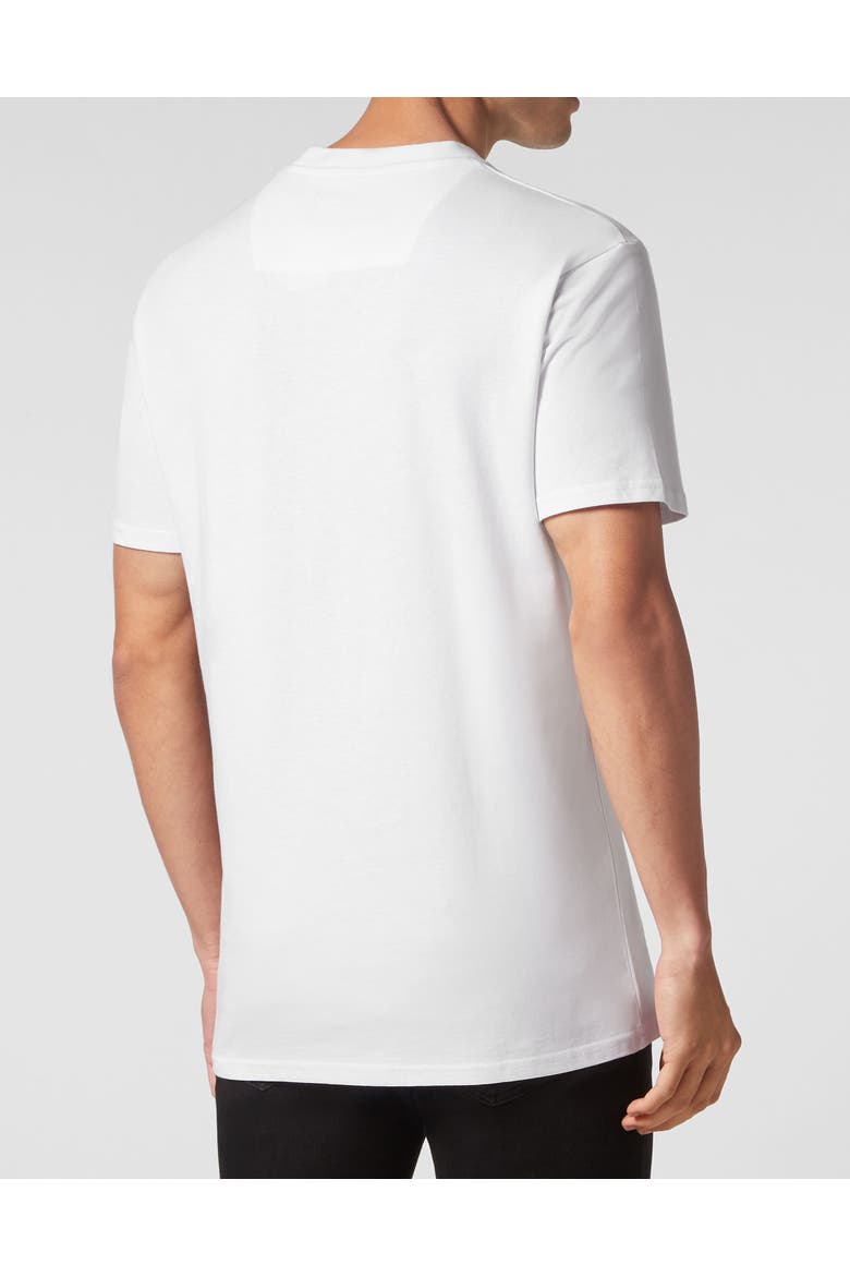 T-Shirt Round Neck Skull&Bones Men, Alternate, color, white