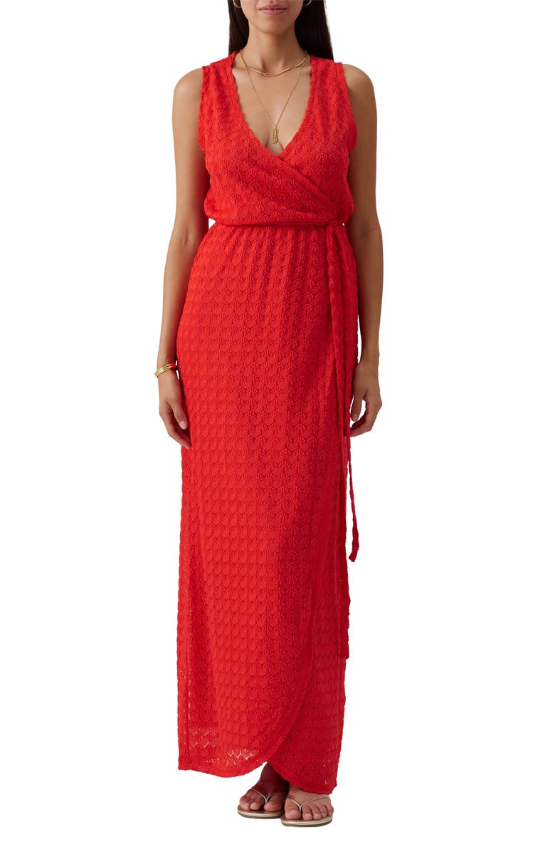 Melissa Odabash Zima Sleeveless Cover-Up Maxi Dress, Main, color, 