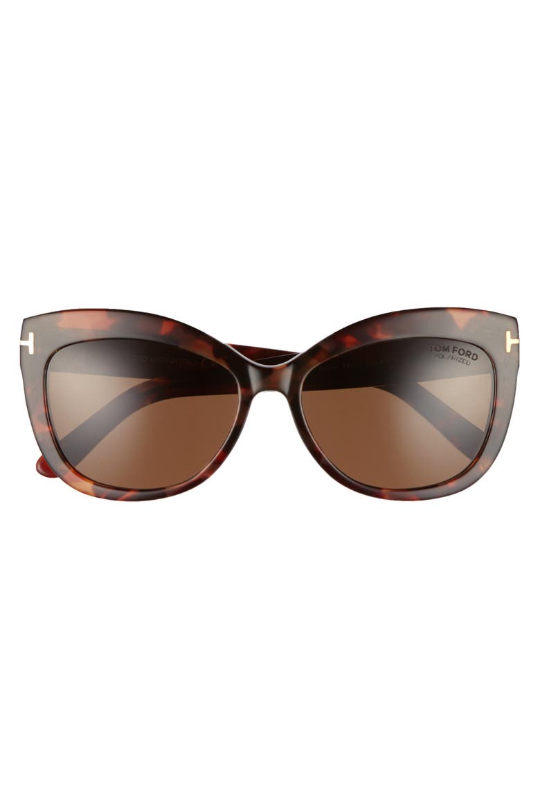 Alistair 56mm Gradient Sunglasses, Main, color, RED HAVANA / BROWN POLARIZED