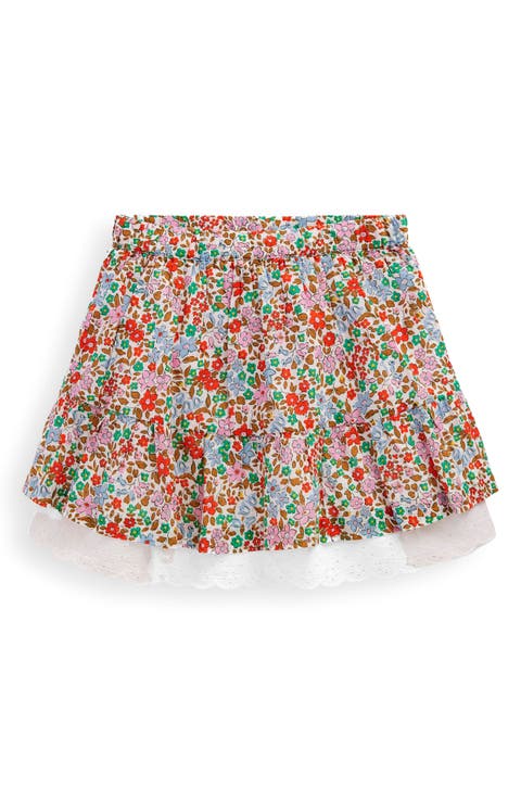Kids' Floral Embroidered Eyelet Trim Cotton Skirt (Toddler, Little Kid & Big Kid)