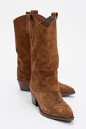 Forever & Always Shoes Teodora Leather Block Heel Boot