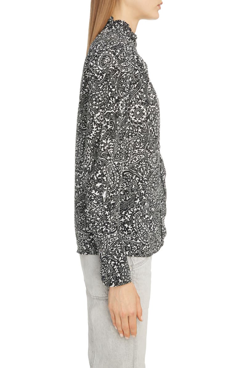 Isabel Marant Paisley Print Silk Blouse, Alternate, color,