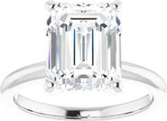 Bliss Diamond 4Ct Emerald Solitaire Moissanite Engagement Ring in or Gold