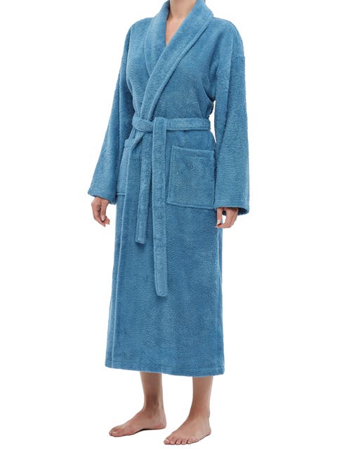 Shawl Collar Turkish Terry Cotton Bathrobe for Women