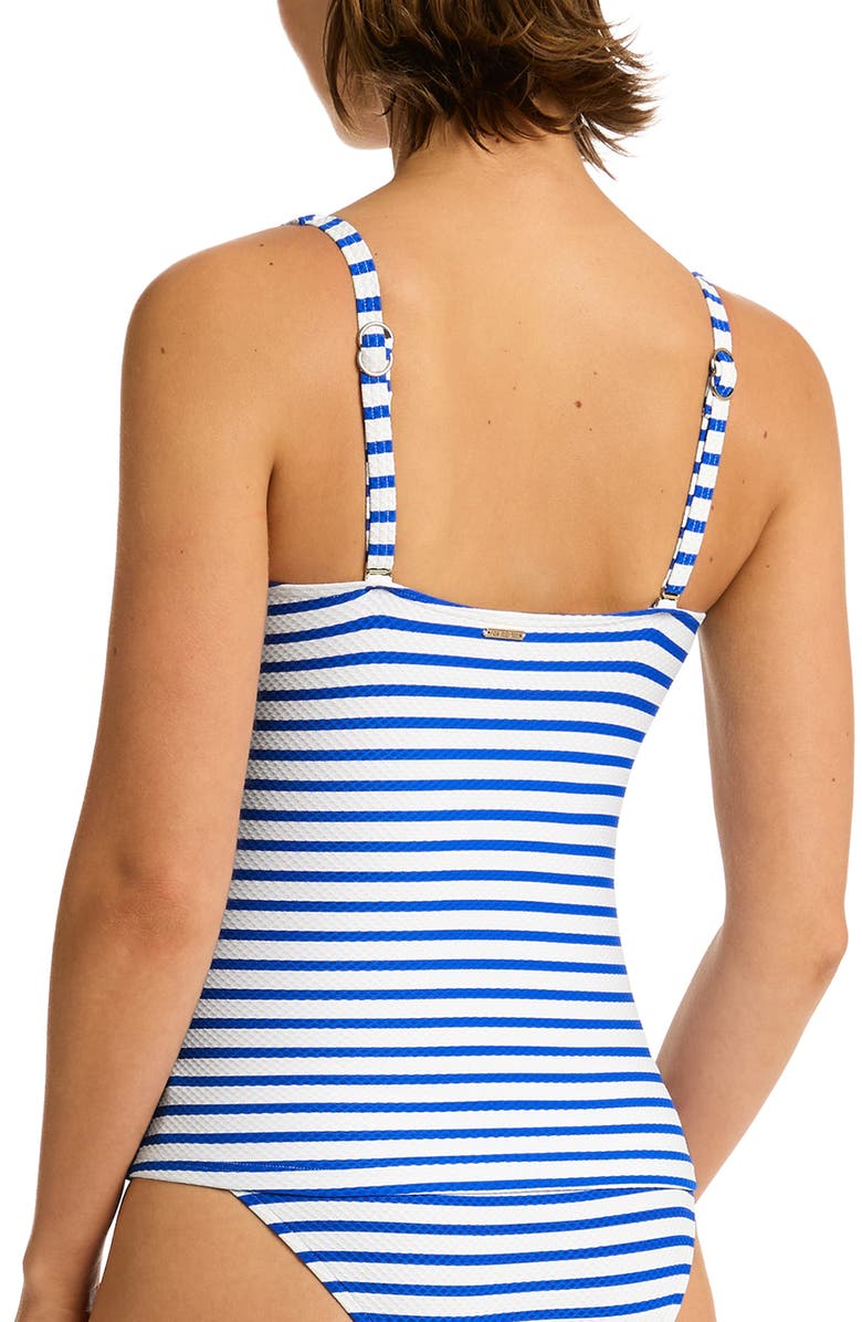 Sea Level Almafi Cross Front Multifit Tankini Top, Alternate, color, Blue