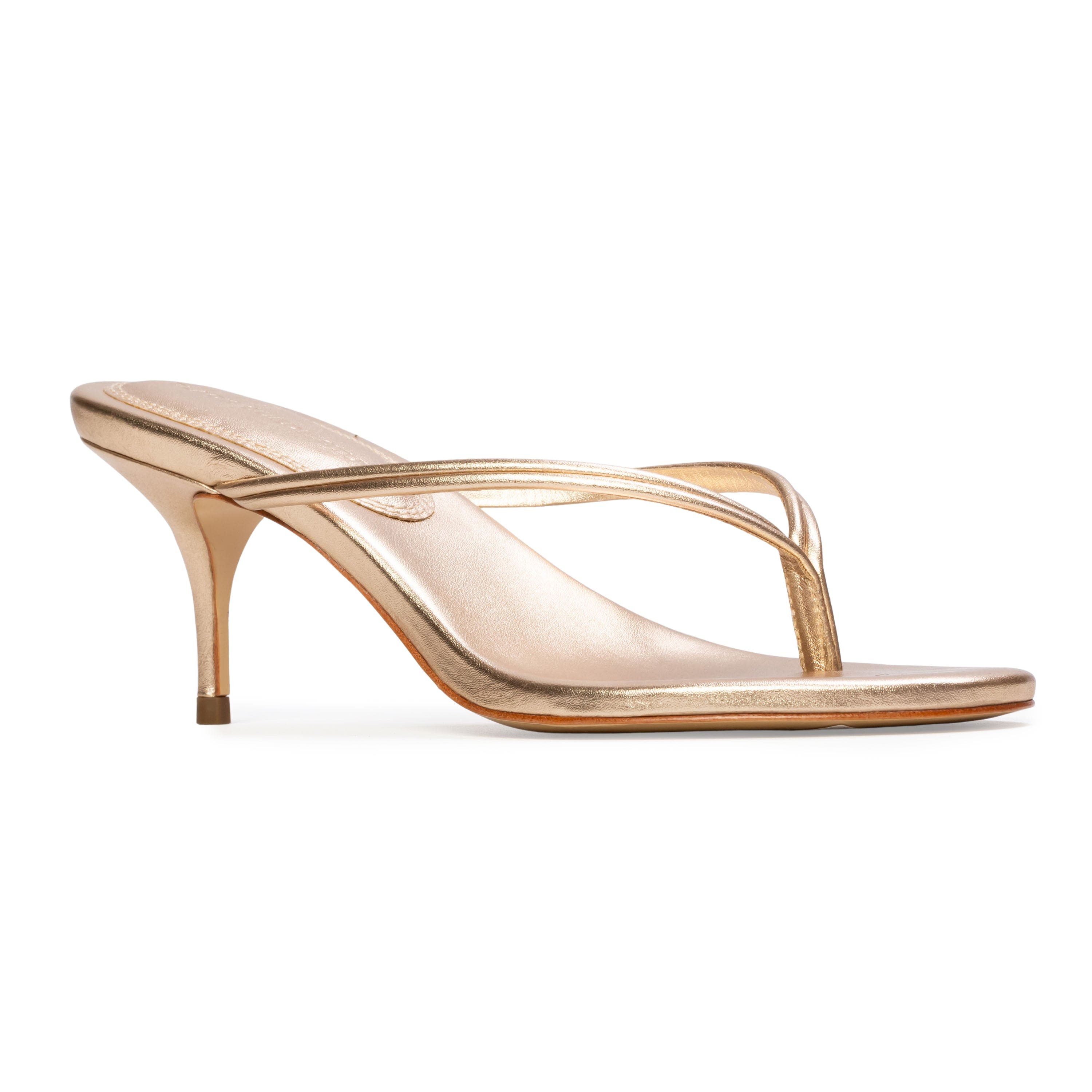 Marci 65 Metallic Thong Sandal, Alternate, color, Gold Metallic Leather