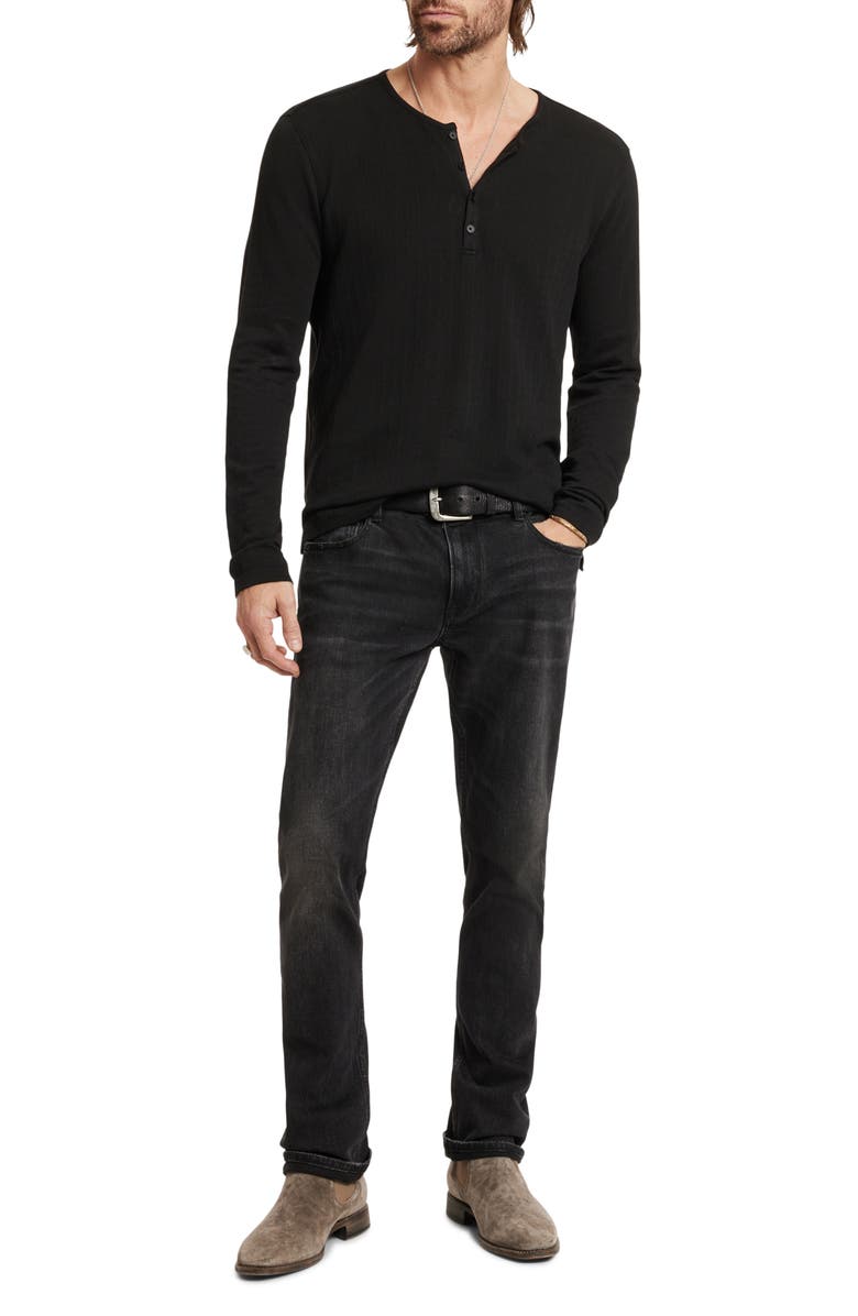 John Varvatos Walden Long Sleeve Cotton Henley, Alternate, color,