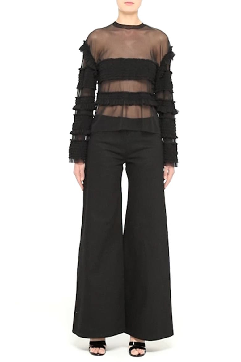 'Corm' Flare Leg Jeans (Nordstrom Exclusive), Alternate, color, DEEP BLACK