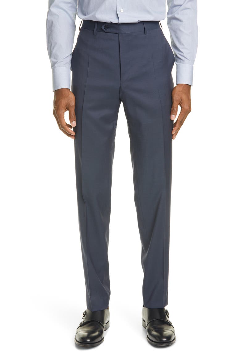 Siena Classic Fit Solid Wool Suit, Alternate, color, NAVY