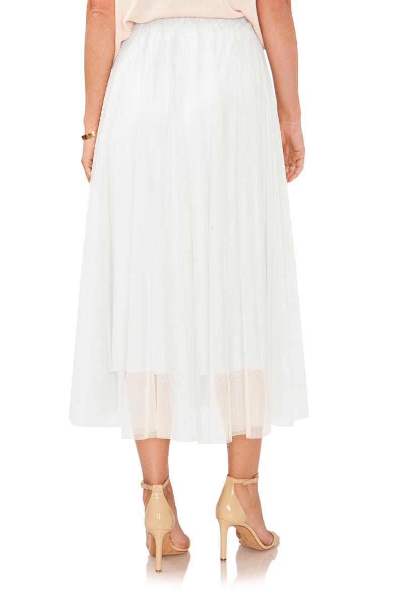 Pleated Mesh Midi Skirt, Alternate, color, NEW IVORY