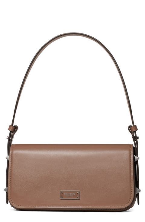 small liv leather east/west shoulder bag