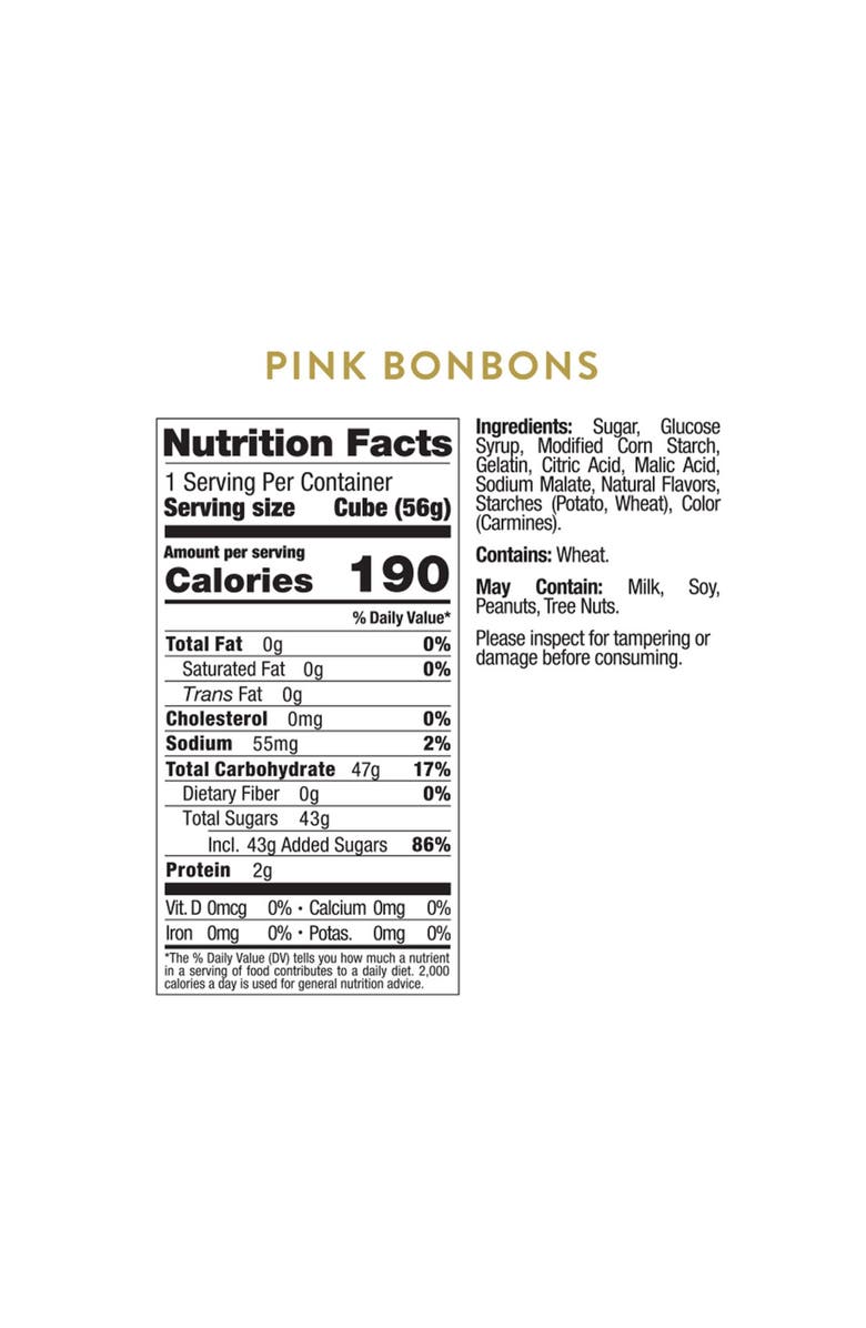 sugarfina Bunny Tails Set of 4 Pink Bonbons Candy Cubes, Alternate, color,