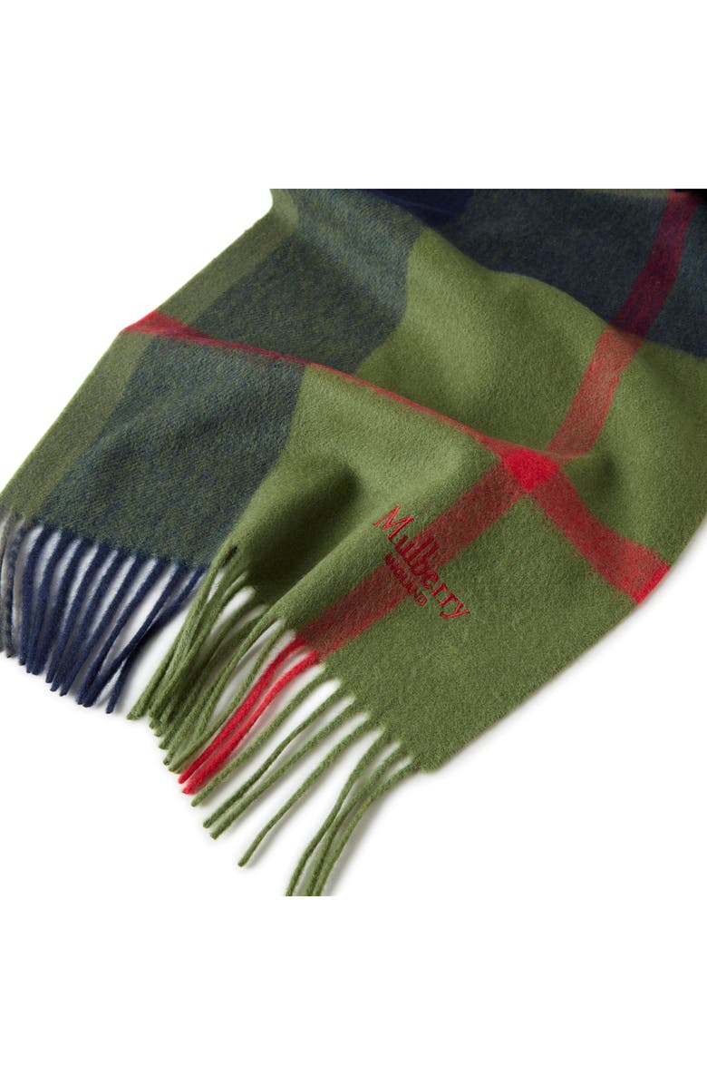 Mulberry Check Merino Wool Scarf, Alternate, color, 