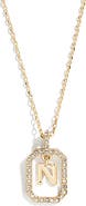 BaubleBar Alicia Intial Pendant Necklace