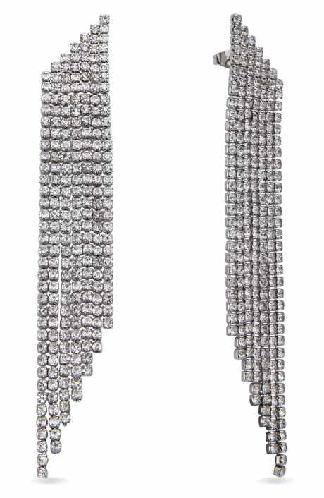 EYE CANDY LOS ANGELES Camille Crystal Fringe Drop Earrings
