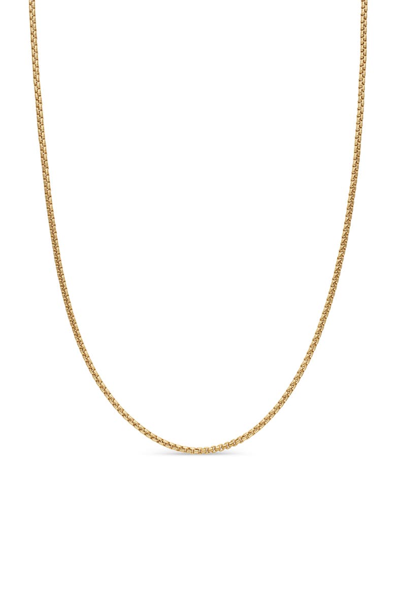 Box Chain Necklace in 18K Gold, 1.7mm, Main, color, 18KYG