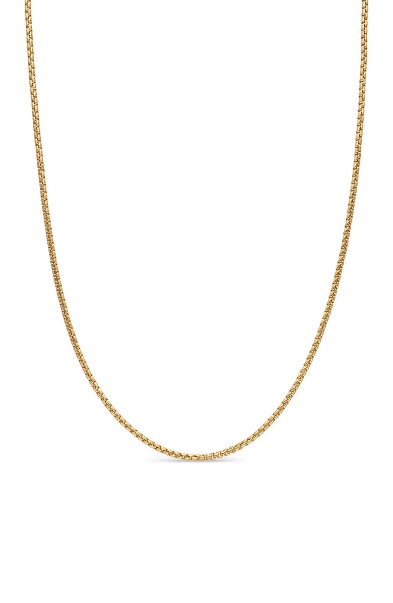 David Yurman Box Chain Necklace in 18K Gold, 1.7mm, Main, color, Gold